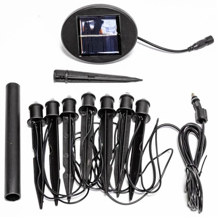 Set of Seven Solar Powered LED Planter Stake Lights 4 Set of Seven Solar Powered LED Planter Stake Lights - Image 4