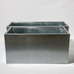 120cm Zinc Galvanised Silver Trough -Outdoor PLANTERS Shop PP9998 add image 4 6cdf