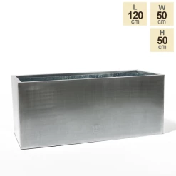 100cm Zinc Galvanised Silver Trough -Outdoor PLANTERS Shop PP9998 main image 1 615f
