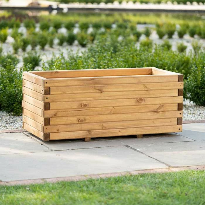 1m Pine Raised Trough Planter 3 1m Pine Raised Trough Planter - Image 3