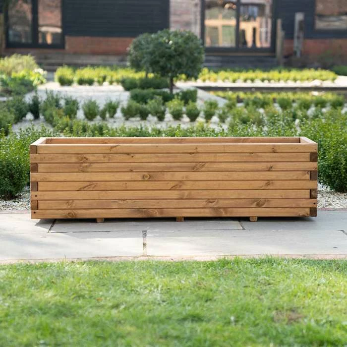 1.8m Pine Raised Trough Planter 3 1.8m Pine Raised Trough Planter - Image 3