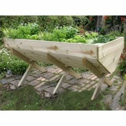 2m (6ft 7in) Wooden Raised Veg Bed by Zest®